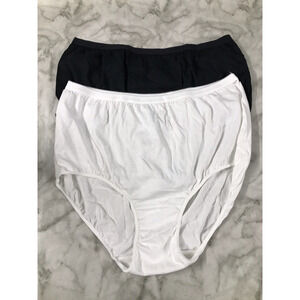 VINTAGE 1990s 2 Pair WOMEN'S COMFOR TCHOICE 100% Cotton White Panties Size 9